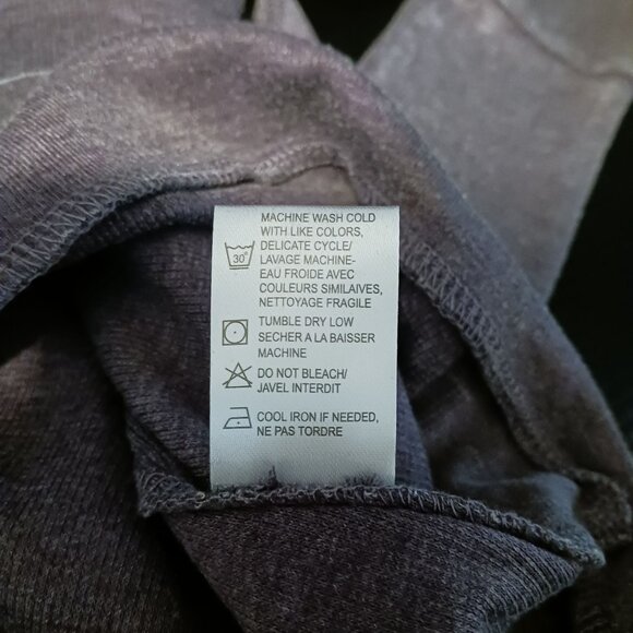 NEW Chaser Ribbed Hooded Pullover Top Faded Purple Hoodie Size M - Picture 7 of 10